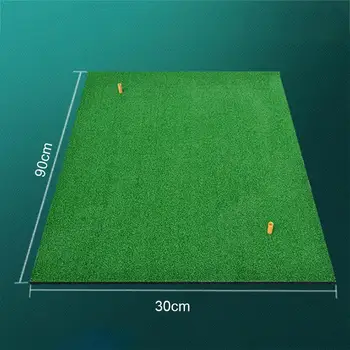 

Indoor Backyard Golf Mat Training Hitting Pad Practice Rubber Tee Holder Grass Mat Grassroots Green 30x90cm Golf Training Tools