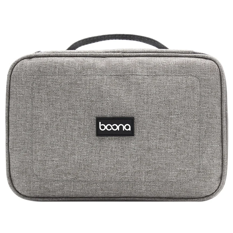 

baona Portable Travel Case Cable Organizer Clips Electronic Accessories Storage Bag For Usb Drive Charger Power Flash Disk Lap