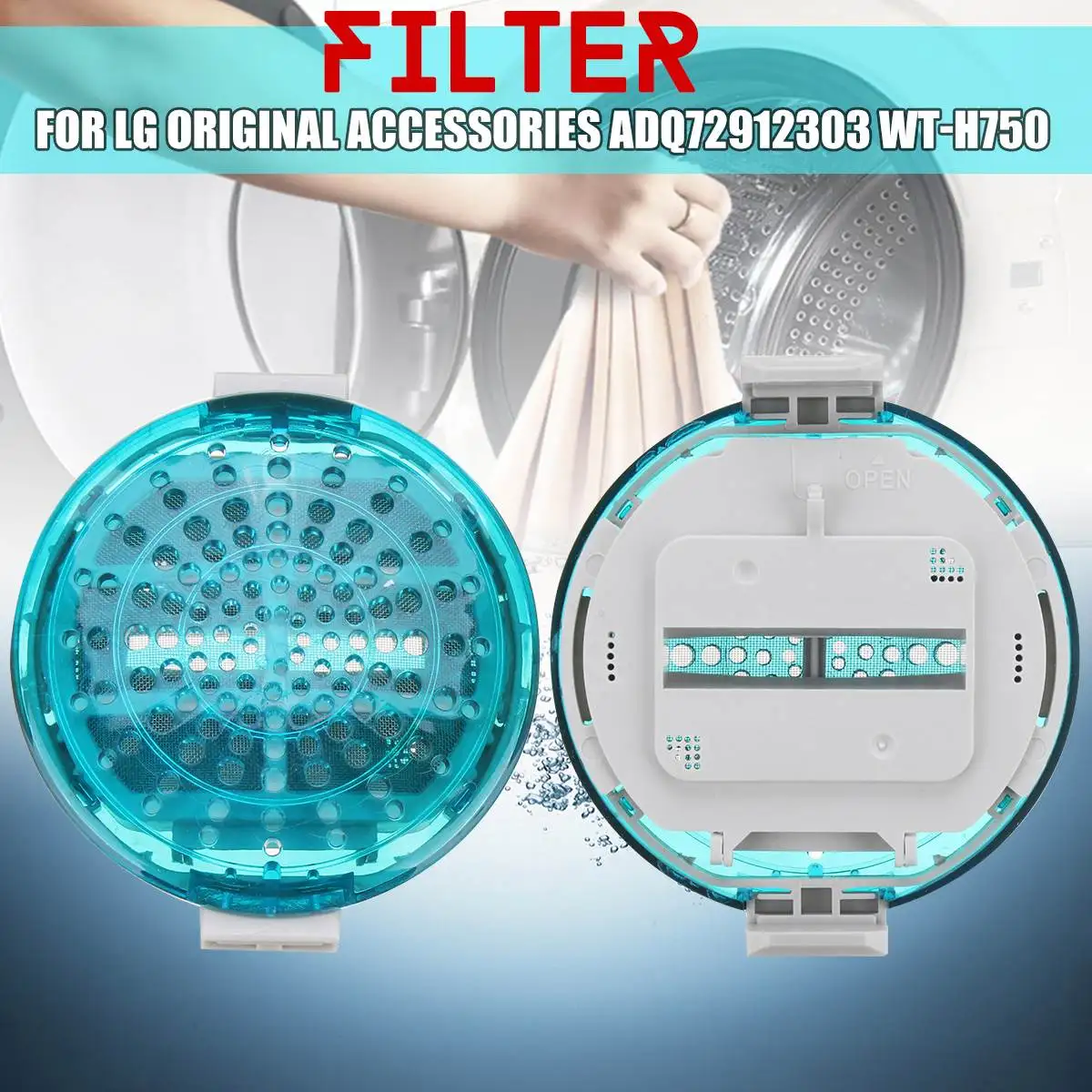 

Washing Machine Lint Filter For LG ADQ72912303 WT-H750 Washing Machine Filtration Hair Removal Device Filter Bag Cleaning Tools