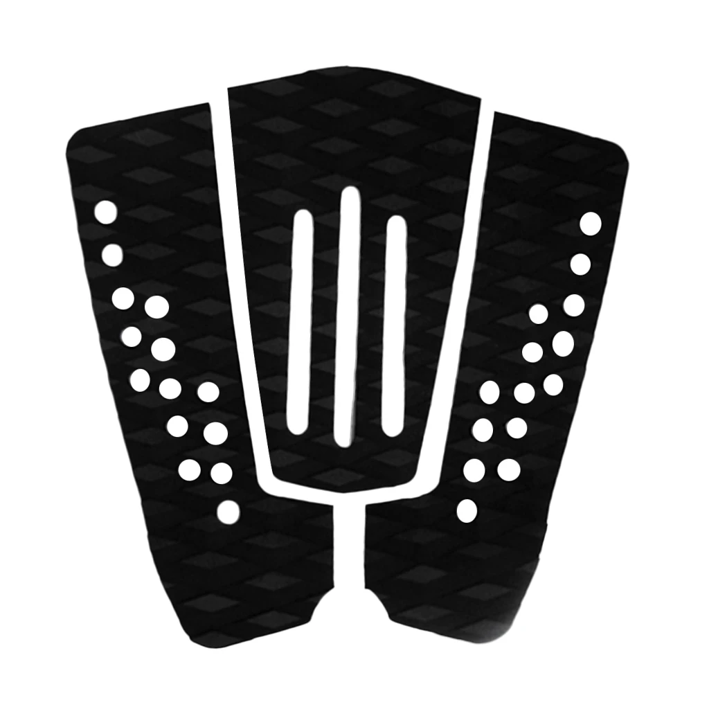 Safety 3 Pcs / Set Black EVA Tail Pads Surfboard Deck Grips Traction Surfing Mat for Surfing Surf Kiteboard Bodyboard Accessory