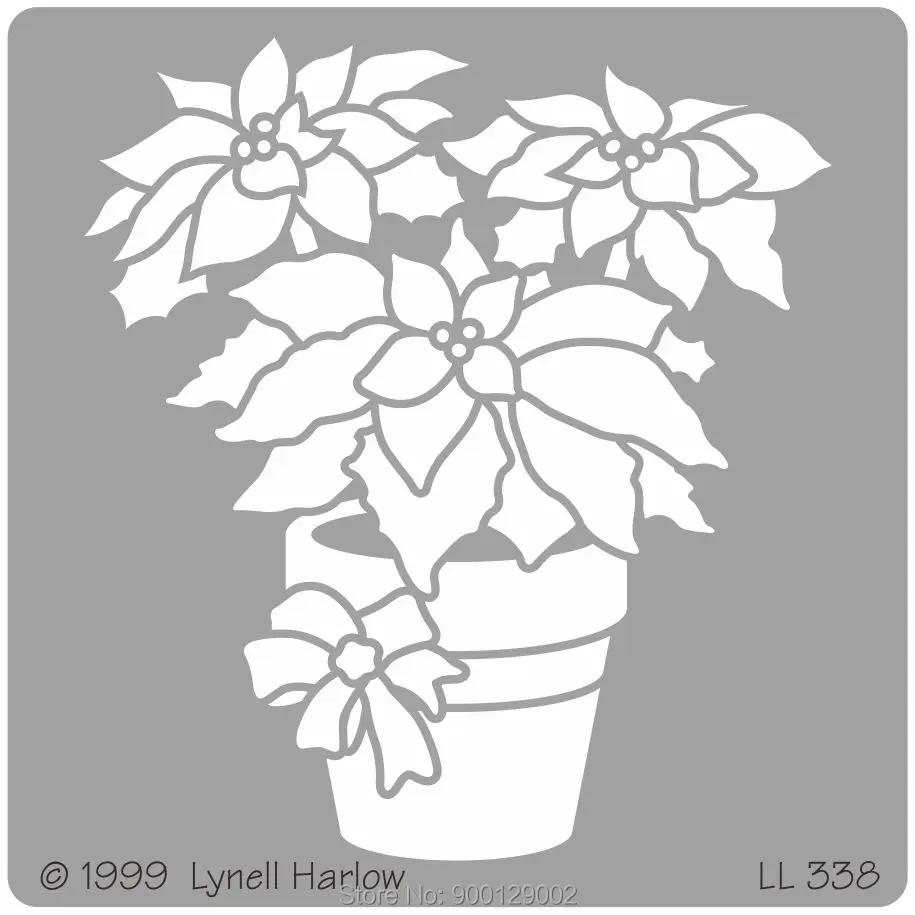 Dreamweaver трафарет тиснение металла трафарет LL 338 Poinsettia