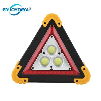 

COB LED 50W Triangle Signal Traffic Warning Light Portable Car Repair Work Light SOS Camping Searchlight Emergency Lighting