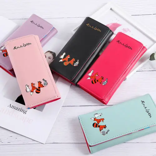 

Fashion Womens PU Leather Wallet Purse Floral Case Bag Long Card Holder Clutch Bag Phone Handbag Clutch Holder Travel Organizer