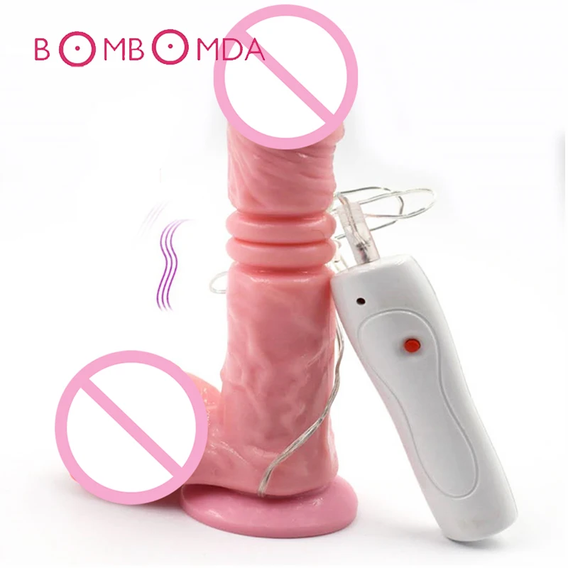 Автоматический телескопический фаллоимитатор вибратор с USB зарядкой и