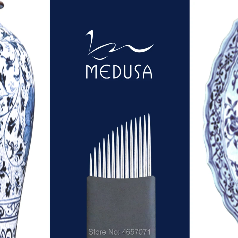 

MEDUSA 0.25 mm 11/12/14 shape Permanent Makeup Eyebrow flex Tattoo Needles Blade For 3D PMU