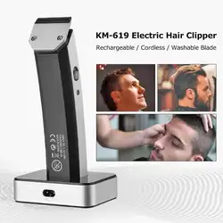 Kemei KM-619 Перезаряжаемые Электрический Беспроводная Машинка для стрижки волос триммер для стрижки волос машины парикмахер салон Инструменты
