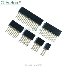 10 шт./лот штыревой разъем 8 штыревой 2,54 мм 10 мм Длинный штыревой разъем полосы Штабелируемый коннектор 8pin 4pin 6pin 10pin 15pin