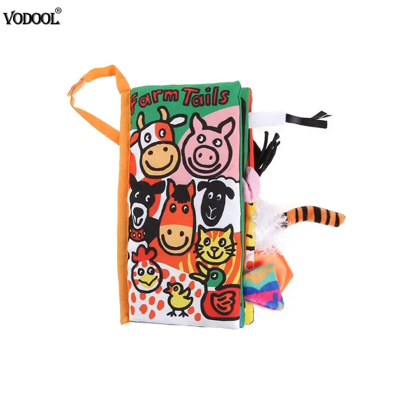 

VODOOL Soft Cloth Book Cartoon Animal Kids Toys Early Children Infant Development Educational Learning Unfolding Activity Book