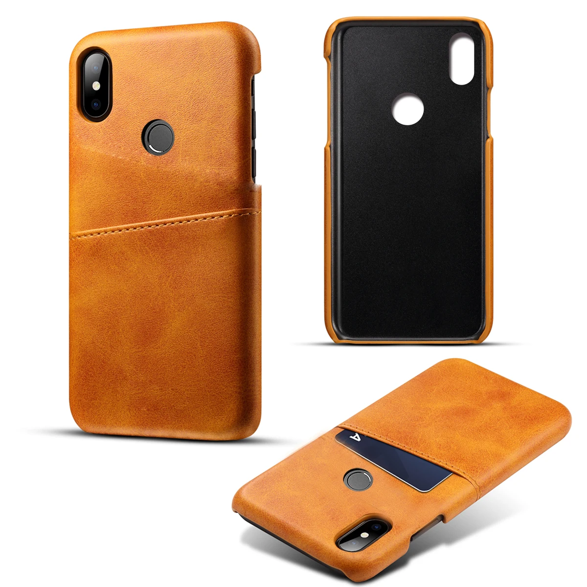 

CASEWIN Retro PU Leather Case For Xiaomi Redmi 6 Pro Case Calf Grain Phone Case with Card Slots Anti-Scratch Protective Cover