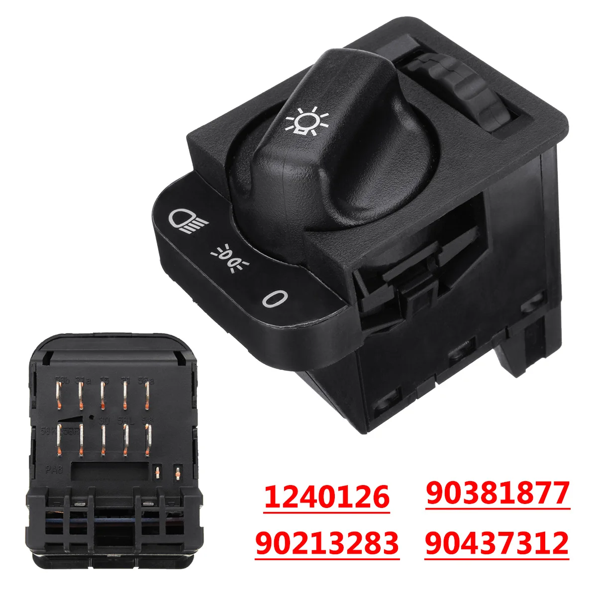 

Car Front Headlight Switch For Opel Astra F Calibra For Omega Vectra A Corsa B 90213283 1240126 90213283 90381877 90437312