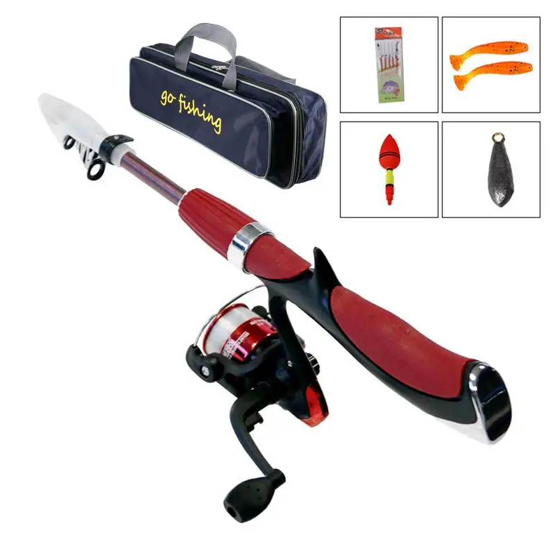 

Beginner Children's Fishing Rod Set Light And Portable Telescopic Fishing Rod 1.3 M Retractable Ice Fishing Rod Set