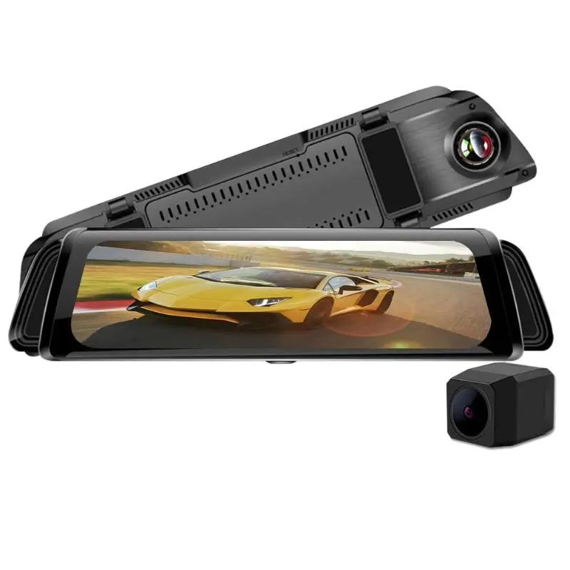 

VODOOL Car DVR Camera 9.66 Inch FHD 1080p Car Rearview Mirror Dual Lens Starlight Night Vision Car Dash Camera Video Recorder