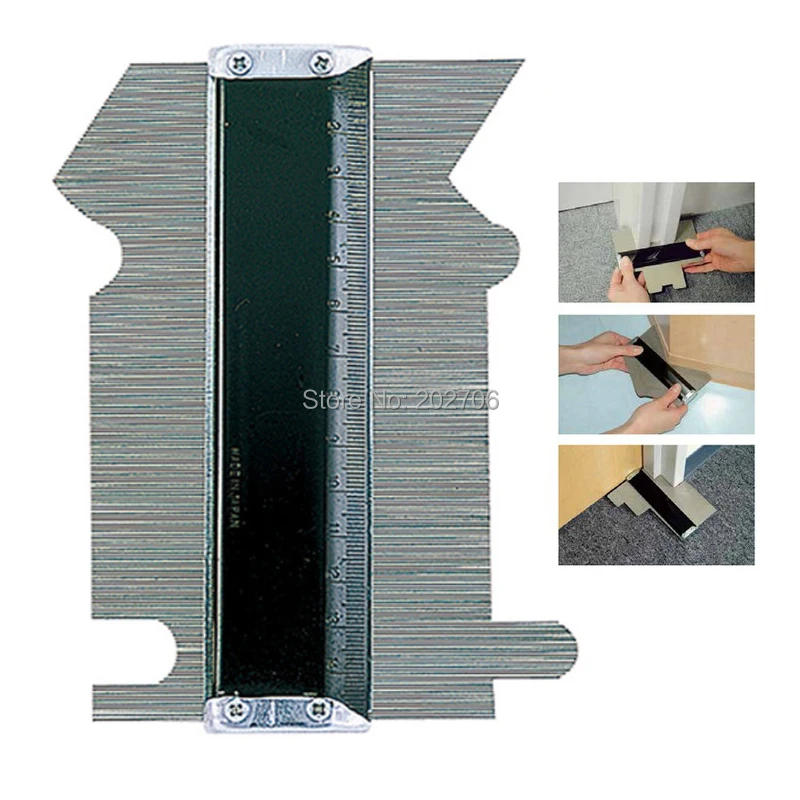 

Japanese 150mm 200mm Steel Contour Gauge Deep Decorating Template Tiling Steel Metal Tiling Skirting Laminate Profile Wood Shape