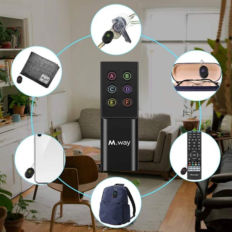 Goede Key Finder Draadloze Rf Item Locator Key Tracker Anti Verloren Alarm Sleutelhanger, 1 Rf Zender En 6 Ontvangers Voor Key Purse Huisdier