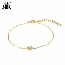 RIR контрактный стильный элегантный женский браслет из нержавеющей стали один ювелирные изделия в стиле минимализма леди лучший подарок