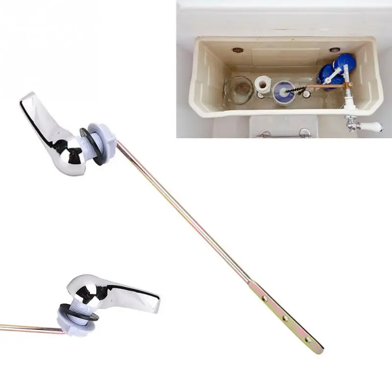 1Pcs Universal Toilet Tank Flush Lever Household Chrome Toilet Wrench Handle For Most Toiletin