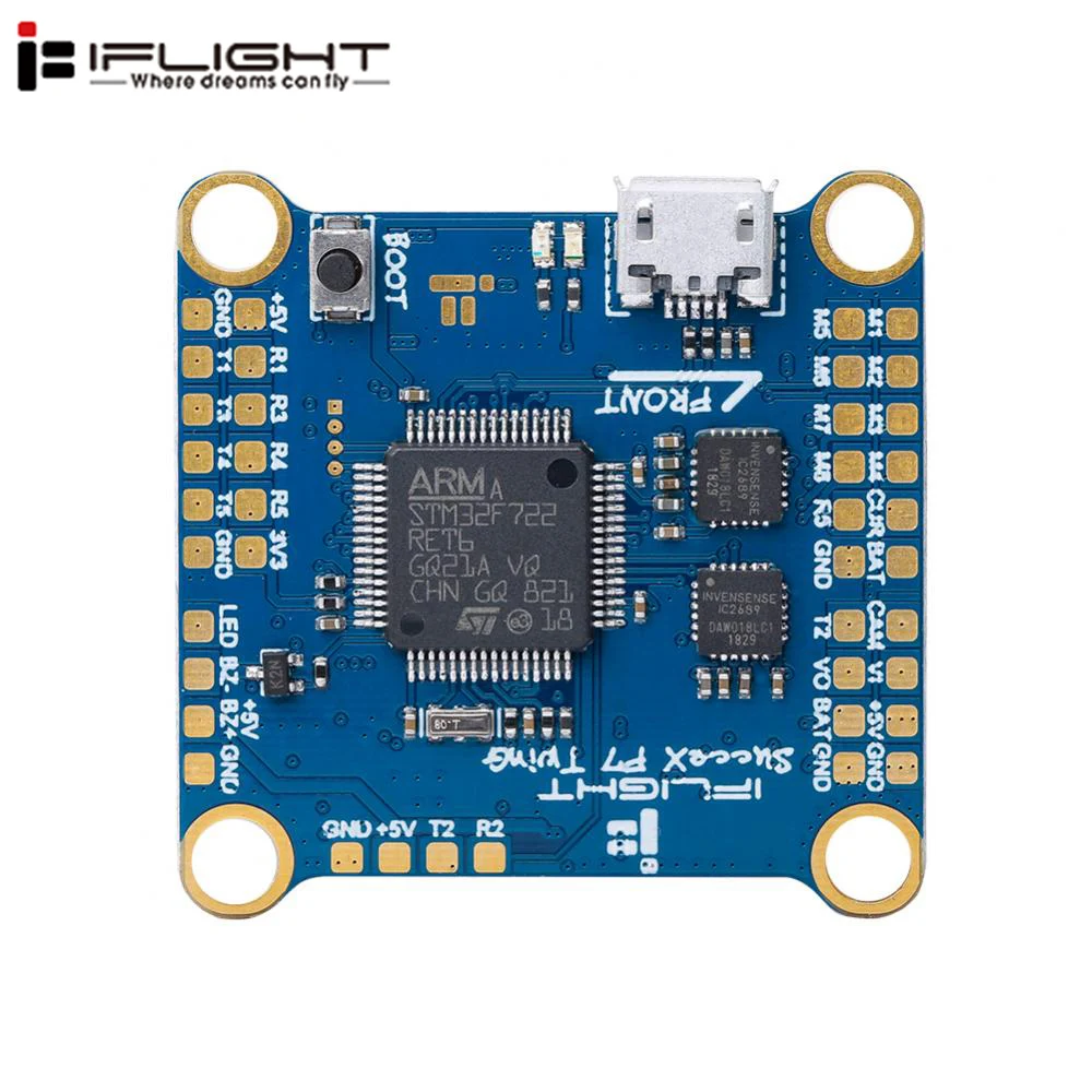 

iFlight SucceX F7 TwinG STM32F722RET6 Flight Controller W/ OSD Dual ICM20689 Gyro Blackbox