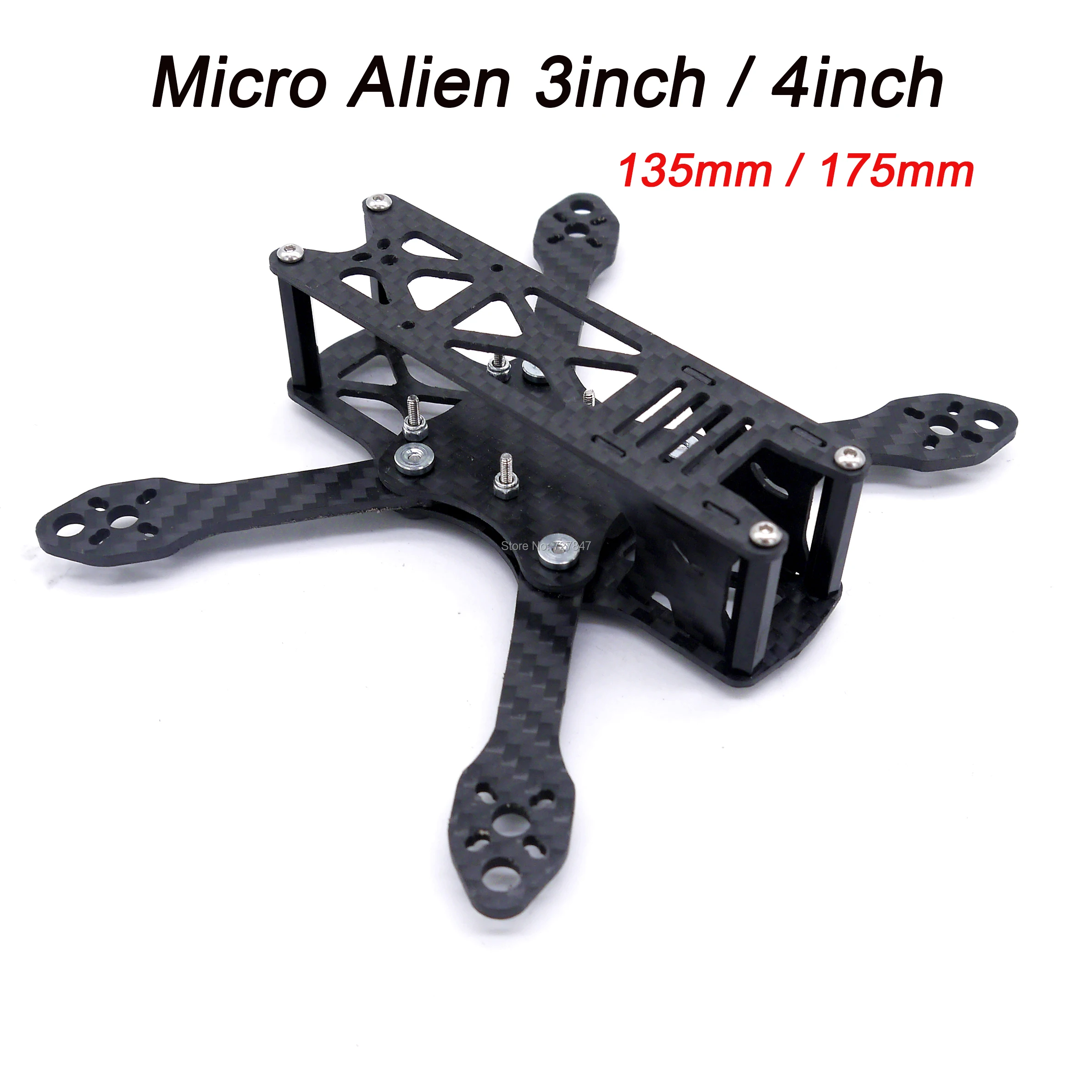 

Micro Alien FPV Frame 3inch 135mm / 4inch 175mm Thickness Arms 2.5mm for Martian II Quadcopter Frame Drone