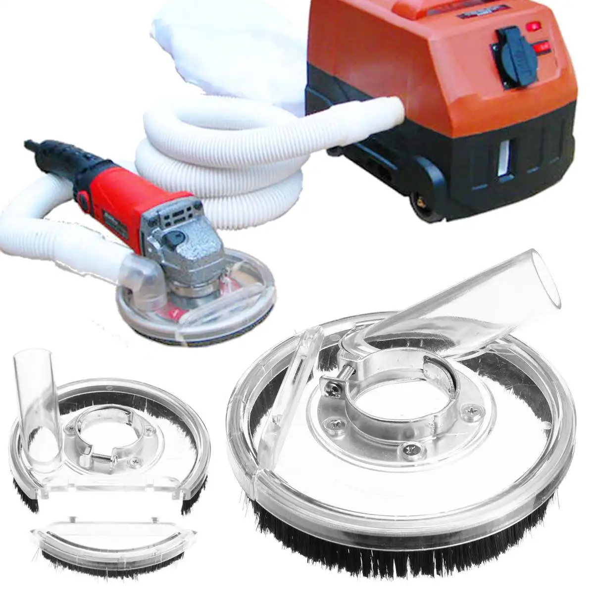 Skup Osłona przeciwpyłowa zestaw szlifowanie na sucho osłona przeciwpyłowa do szlifierki kątowej 80 125mm szlifierka ręczna akcesoria do elektronarzędzi wyczyść osłona przeciwpyłowa