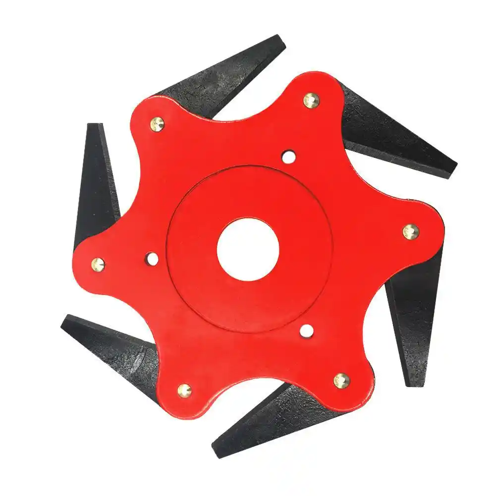 outdoor trimmer head 6 steel blades razors 65mn lawn mower grass weed eater brush cutter tool