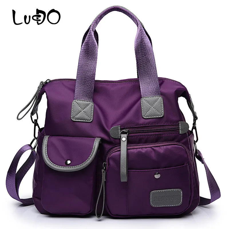 

LUCDO New Arrival Nylon Handbag Casual Large Capacity Women Messenger Bags High Quality Waterproof Oxford Crossbody Shoulder Bag