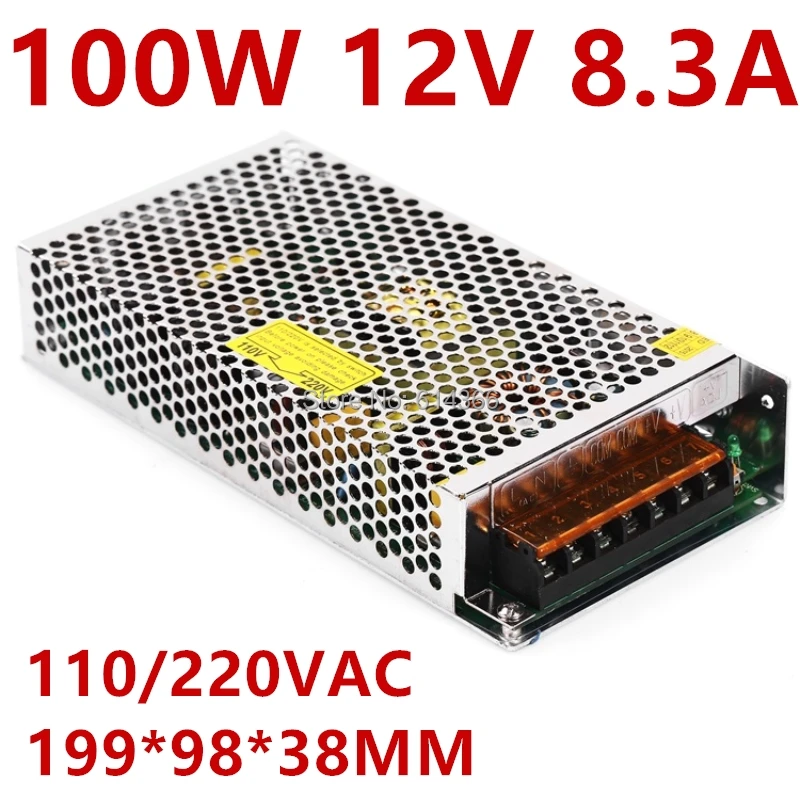 

10PCS AC100-240V 100W 12V 8.5A LED power 12V Power Supply 12V 8.5A 199 * 98 * 38MM