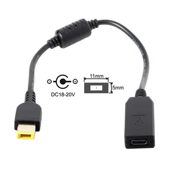 

Jimier Jimier Type C USB 3.1 USB-C to Rectangle 11.0*5.0mm Power Plug PD Emulator Trigger Charge Cable for Lenovo ThinkPad X1