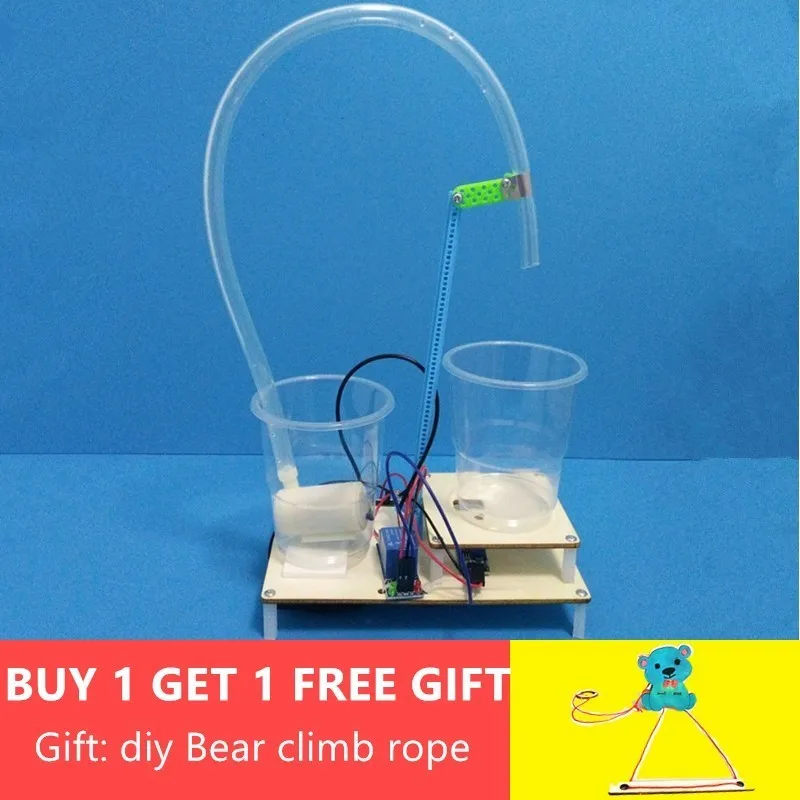 Happyxuan Automatic Water Dispenser Kids DIY Science Project STEM Educaiton Kits School Physics