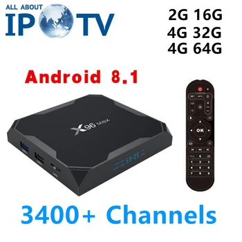 

Original X96max EVDTV IPTV Set top box Arabic UK USA Iran Middle East Israel Egypt Turkey Android 8.1 X96 Max Smart Tv Box