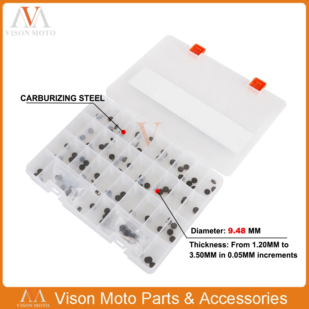 Motorcycle Part 141Pcs 9.48mm Valve Shims Kit For Honda CRF450R CRF450X