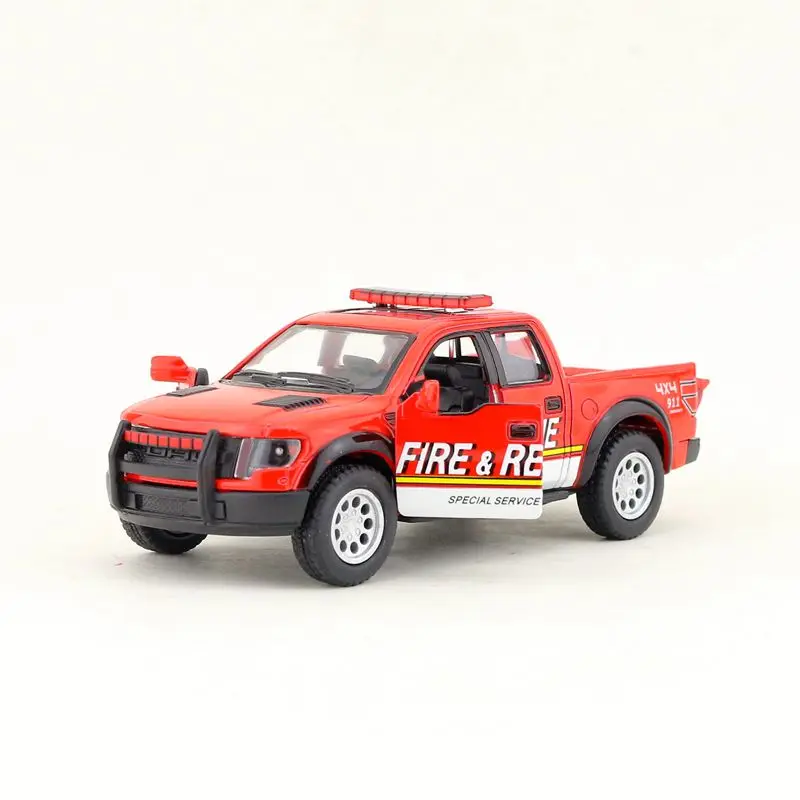 KINSMART литая металлическая модель/1:46 Масштаб/2013 Ford F-150 SVT Raptor SuperCrew пикап полицейская игрушка «пожарная машина»/Набор для обучения