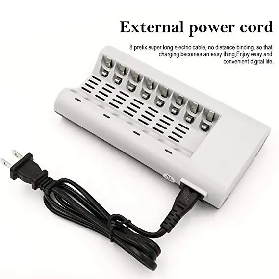 100 комплектов C808W 8 слотов зарядное устройство для батарей AA/ AAA NiCd NiMh