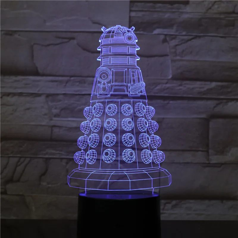 Bunker 3D LED Lamp Night Light Touch 7 Auto Color Gradient USB Boys Kid Toys Bedroom Xmas Decor Gifts 2348 | Лампы и освещение