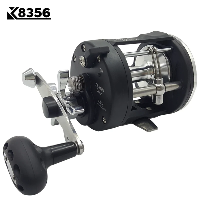 

K8356 3.8:1 3BB Trolling Reel Fishing TSSD 2000L-4000L Black Right Hand Casting Sea Fishing Reel Saltwater Baitcasting Reel Coil