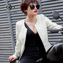 Весна осень новое женское черное потертое пальто из искусственной кожи мотоциклетная куртка женская белая искусственная кожа короткие куртки S-XXXXL