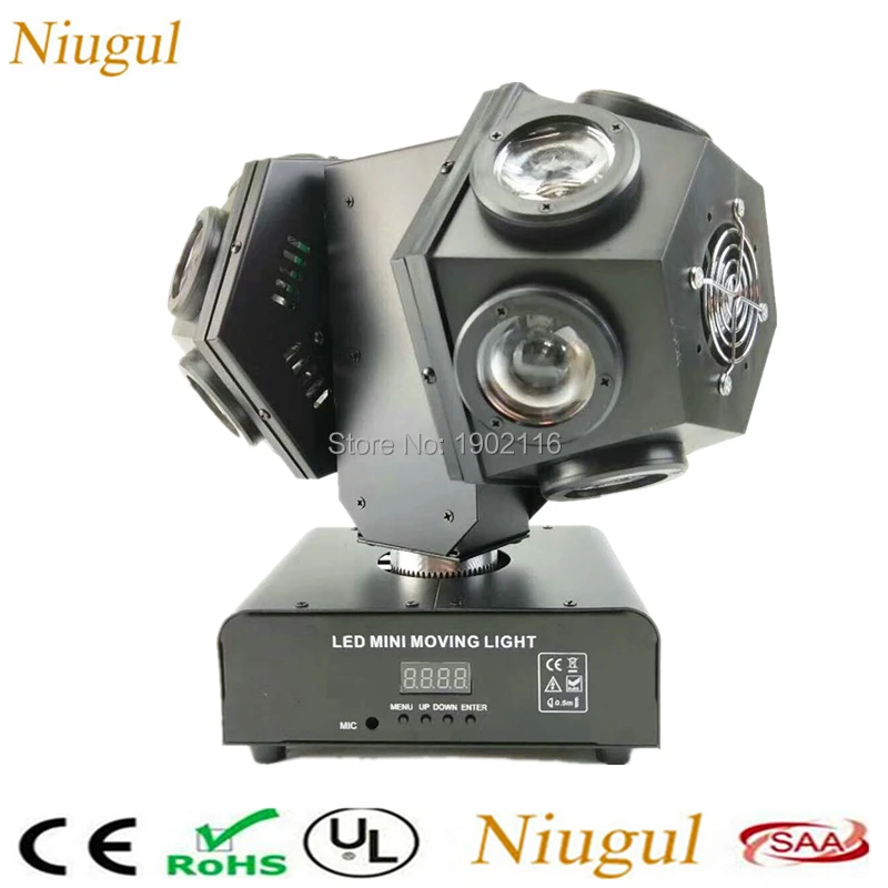 

12x10W RGBW 4in1 LED Beam Light Football Light DMX512/Auto/Sound Professional LED Stage Effect Lighting Laser DJ Shows Equipment