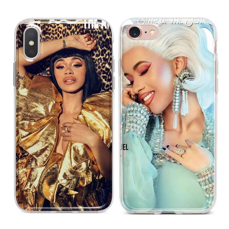 Cardi B The Rapper Fundas Soft Silicone Phone Cases Shell for iPhone XS