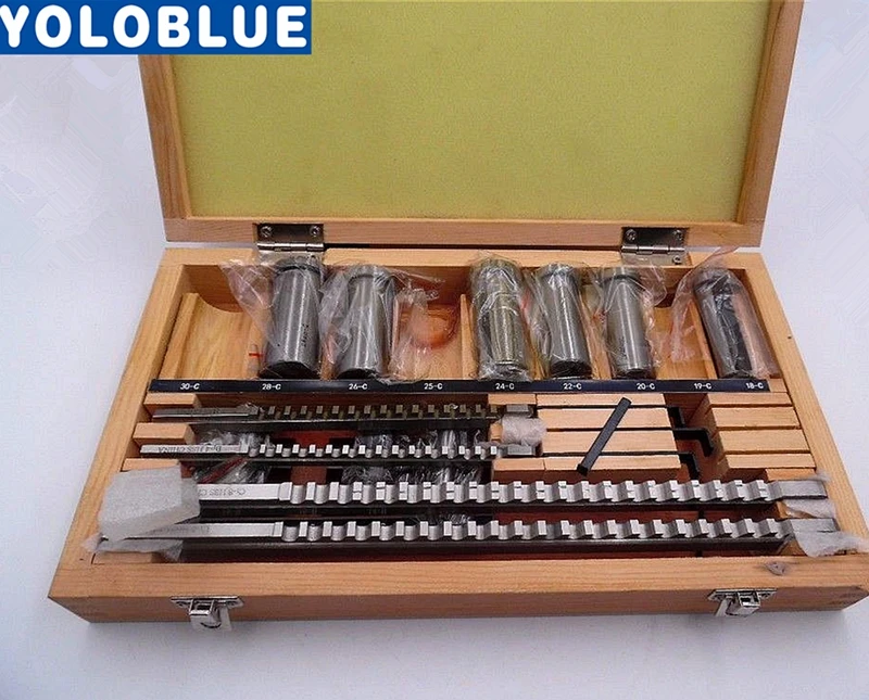 

18pcs HSS Metric Keyway Broach Set 4/5/6/8mm Broaches 12-28 Cutting Broach 5shim
