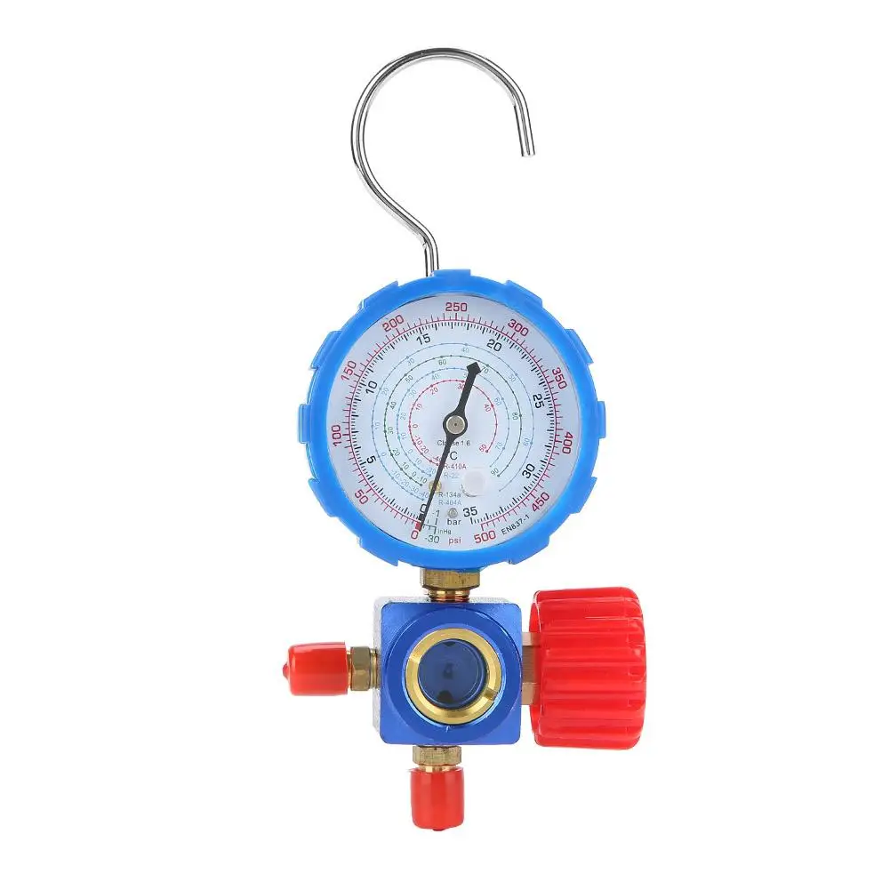 500psi Refrigerant Manifold Gauge Manometer Valve Presure Gauge Air Condition Tool With Visual