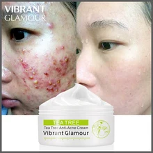 VIBRANT GLAMOUR Tea Tree Anti-Acne Face Cream Acne Scar Cream Shrink Pores Facial Eliminates Acnes Cream Oil Control Repair Spot VIBRANT GLAMOUR Tea Tree Anti-Acne Face Cream Acne Scar Cream Shrink Pores Facial Eliminates Acnes Cream Oil Control Repair Spot