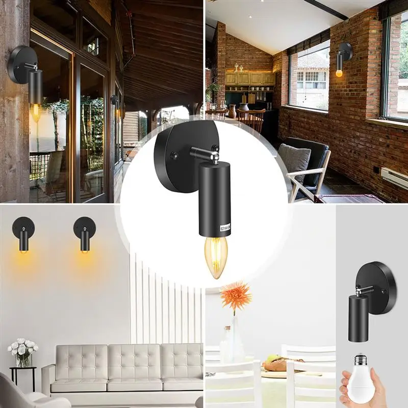 

Retro Wrought Monocephalic Iron Wall Lamp Modern Minimalist Living Room Corridor Aisle Wrought Wall Light Home Decor Lighting