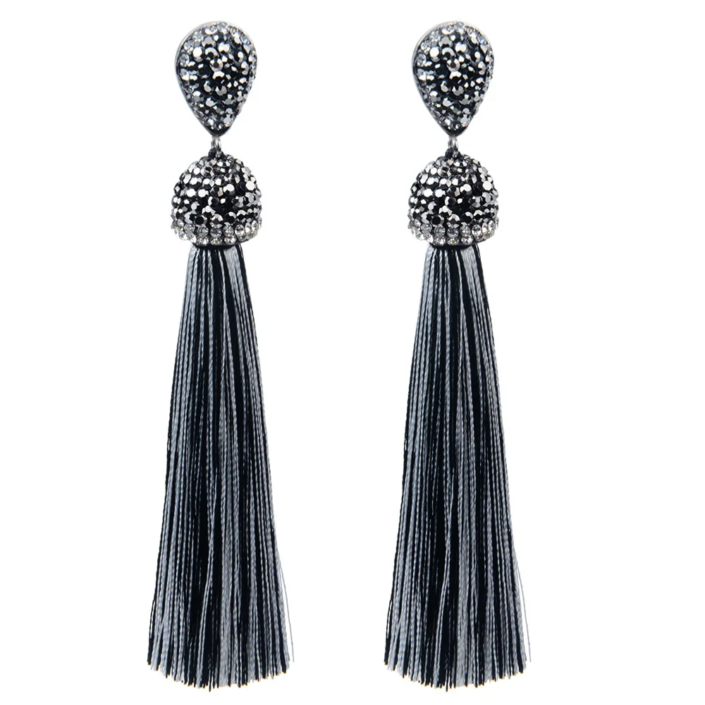 

Trendy Drop Earrings Water Drop/Women/Rhinestone/Long/Bohemian/Silk/Dangle/Metal/Boho/Gold Tassel Earrings 2019 Jewelry CS241