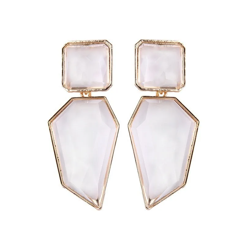 

Best Lady Luxury Pure Color Stone Pendant Earrings For Women Wedding Trees Jewelry Charm Statement Earrings Wholesale