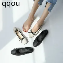 Женская обувь на плоской подошве; Новинка года; сезон осень; повседневные тонкие туфли; женские бантик для головы; женская обувь на плоской подошве с тонким закрытым носком и мягкой подошвой