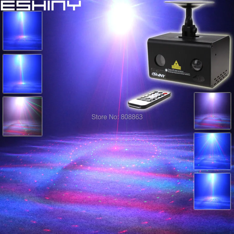 ESHINY R & G Лазерный 8 моделей проектор воды Galaxy Sky Dream эффект полный Цвет RGB светодиодный DJ Домашняя вечеринка Xmas бар танец света T31