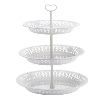 

Plastic Multi-layer Fruit Plate Creative Dim Cake Display Frame Household Living Room Dessert Taiwan European Dried Fruit Plate