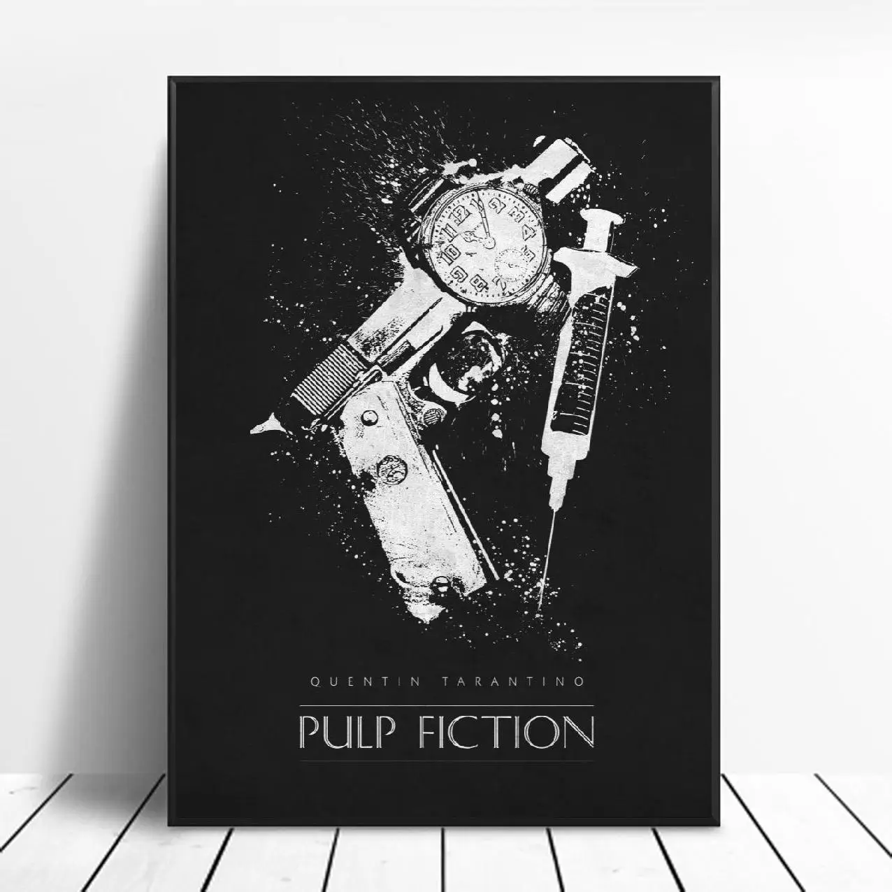 

Pulp Fiction Black & White Classic Movie Posters Silk WALL Art Decor Painting No Frame