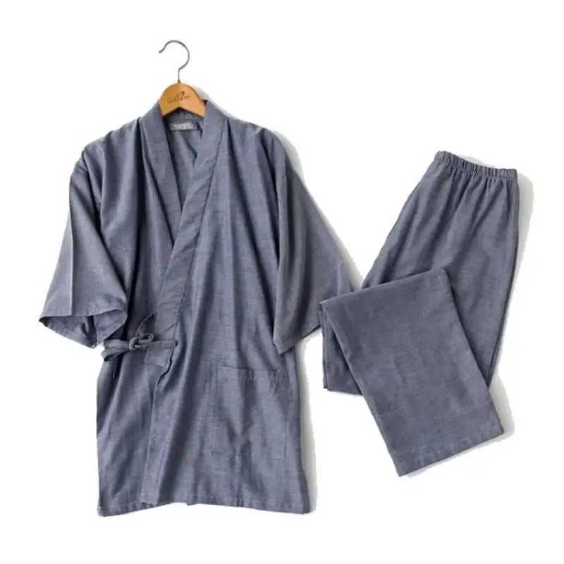 Spring Summer New Sleep Set Men Pajamas Pyjamas Suit Cotton ...