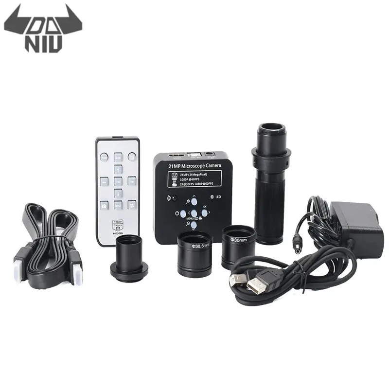 

DANIU New Multifunction 21MP Industrial Electron Microscope with Lens / Adapter Camera with HDMI USB2.0 Two Output