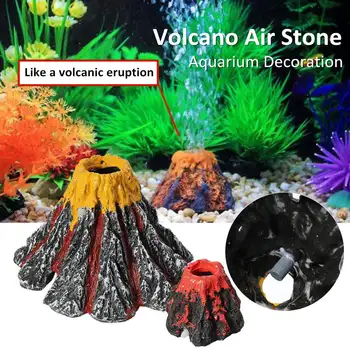 

Resin Aquarium Volcano Shape Figurine Ornaments Oxygen Pump Fish Tank Air Bubble Stone Mountain Miniature Aquatic Decoration